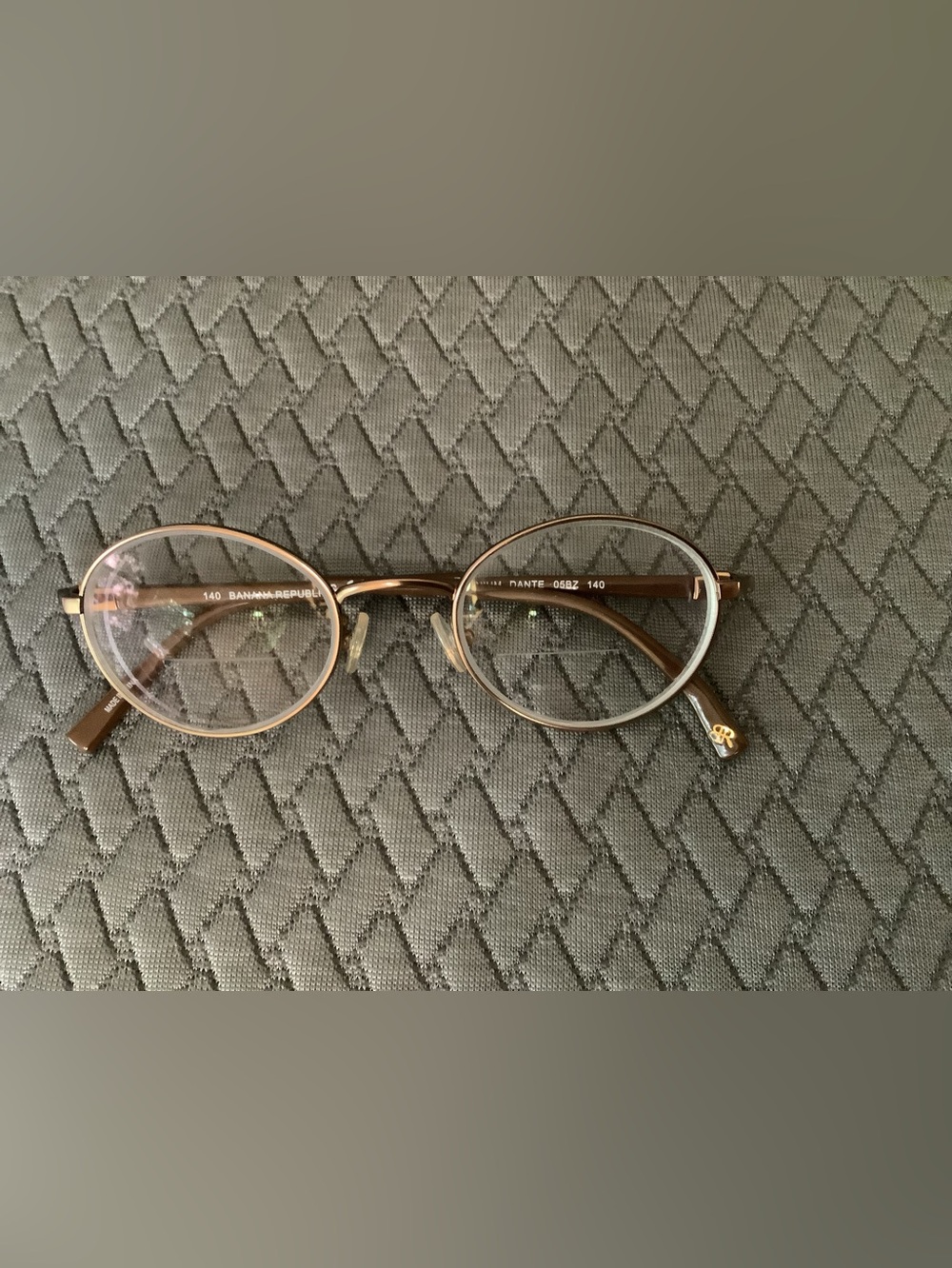 Banana Republic Brown and Gold Round Metal Glasses